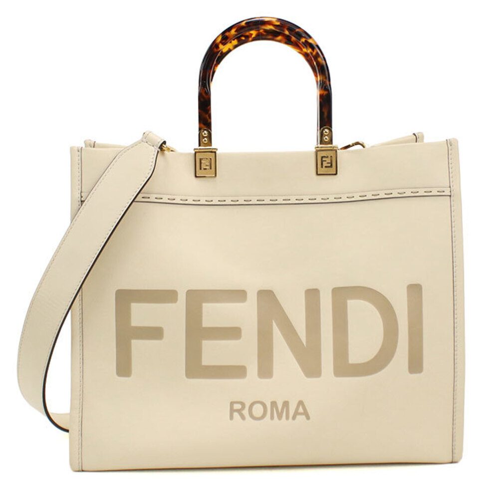 FENDI tote bag 8BH386 Sunshine Medium Women's White